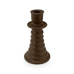 Candle Holder Ceramic Warm Brown Small